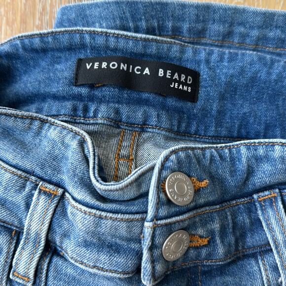 Veronica Beard Jaylen High Rise Denim Shorts Waterfall Wash Size 25 - Picture 5 of 7